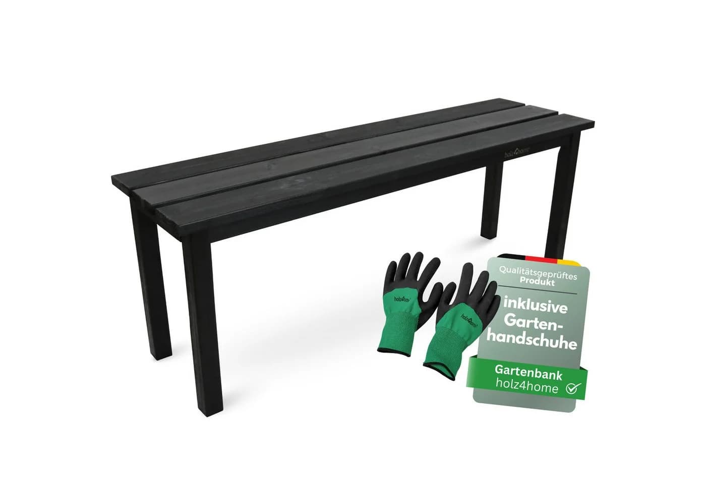 holz4home® Gartenbank aus Massivholz Ohne Lehne - Bild 2