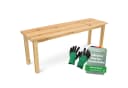 holz4home® Gartenbank Kleine Sitzbank aus Holz Ohne Lehne Bild 2