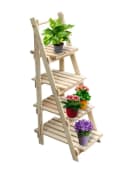 holz4home® Pflanzentreppe mit 4 Ablagen aus Tannenholz, Klappbar Bild 2