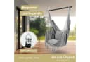 deluxe4home Hängesessel mit Kissen & Decke - Grau Indoor/Outdoor Bild 1