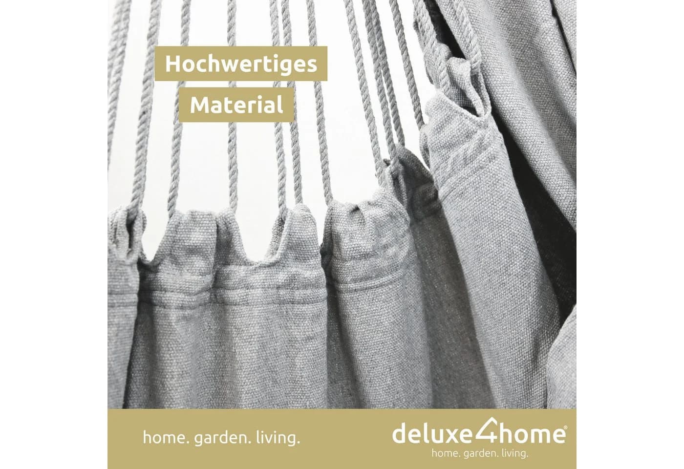 deluxe4home Hängesessel mit Kissen & Decke - Grau Indoor/Outdoor - Bild 4