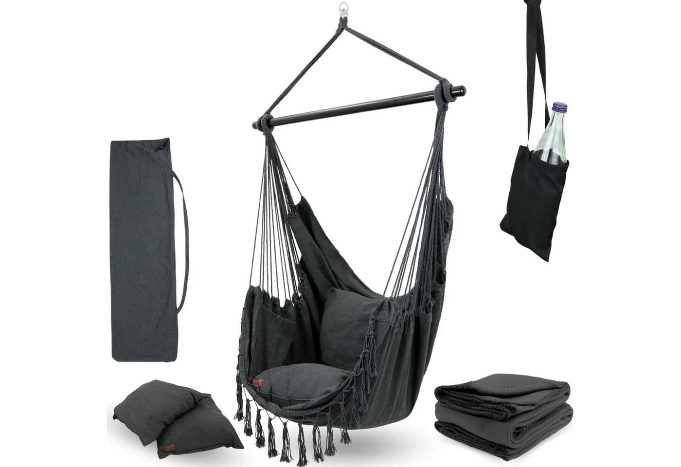 deluxe4home Hängesessel mit Kissen & Decke - Bild 2