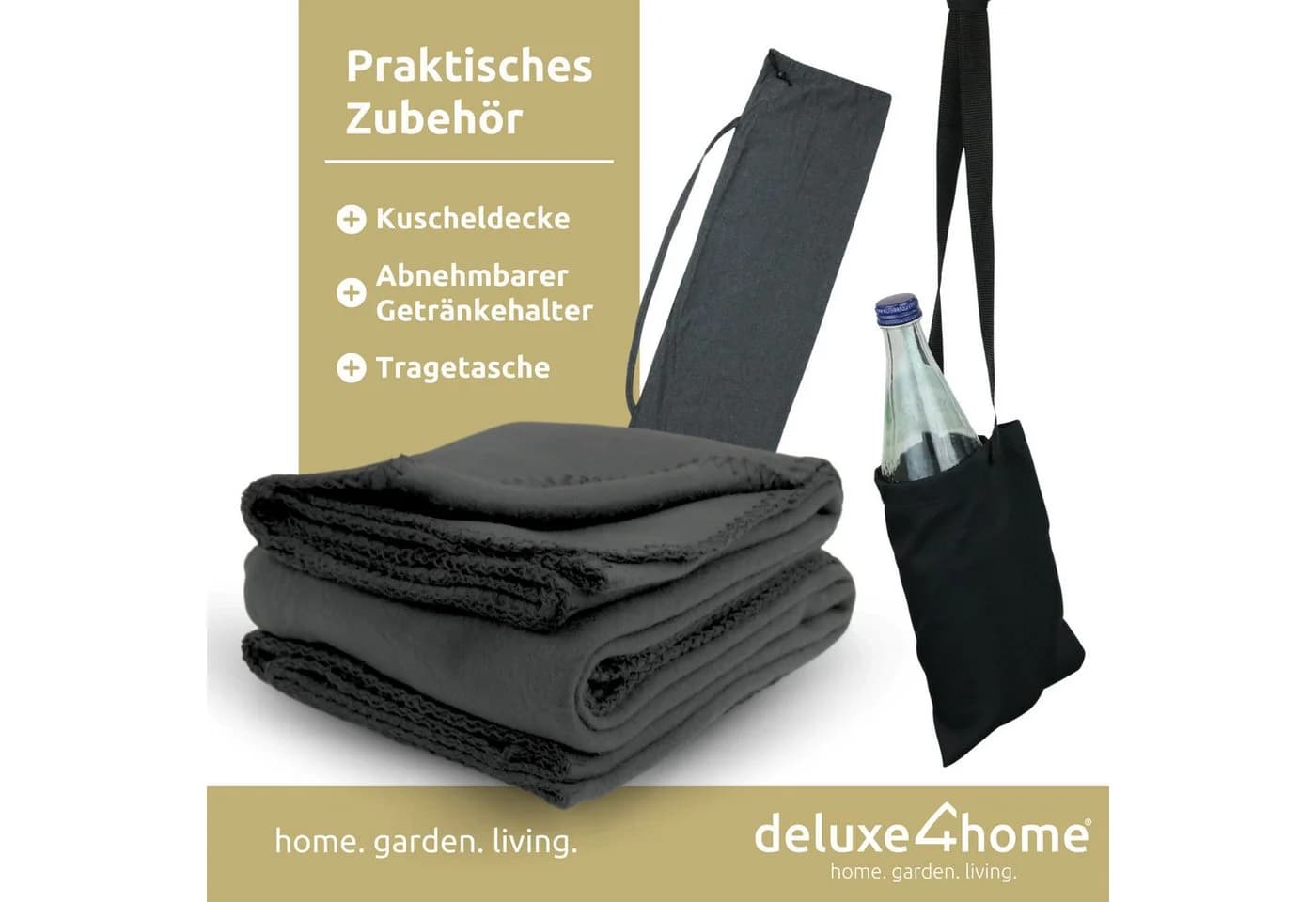 deluxe4home Hängesessel mit Kissen & Decke - Bild 5