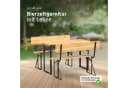 holz4home® Bierzeltgarnitur 3-teilig Holz Metall Klappbar Bild 1