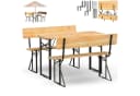 holz4home® Bierzeltgarnitur 3-teilig Holz Metall Klappbar Bild 2