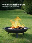 deluxe4home Feuerschale Metall Schwarz Ø58 cm Feuerstelle für Garten & Camping Bild 1
