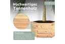 holz4home® Pflanzkübel 6-eckig Tannenholz 3er Set Outdoor Indoor Bild 3