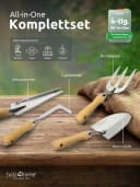 holz4home® Gartenpflege-Set 4-tlg. Edelstahl & Eschenholz Bild 1