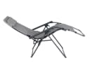 Bel-Sol Gartenliege Relaxliege hellgrau stufenlos verstellbar mit Kissen Bild 1