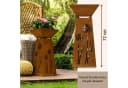 Rostikal Dekosäule Edelrost 72 cm mit Pflanzschale – Metall Gartendeko Bild 5