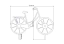 Rostikal Gartenfigur Fahrrad Deko Figur Metall, Echter Rost Bild 1
