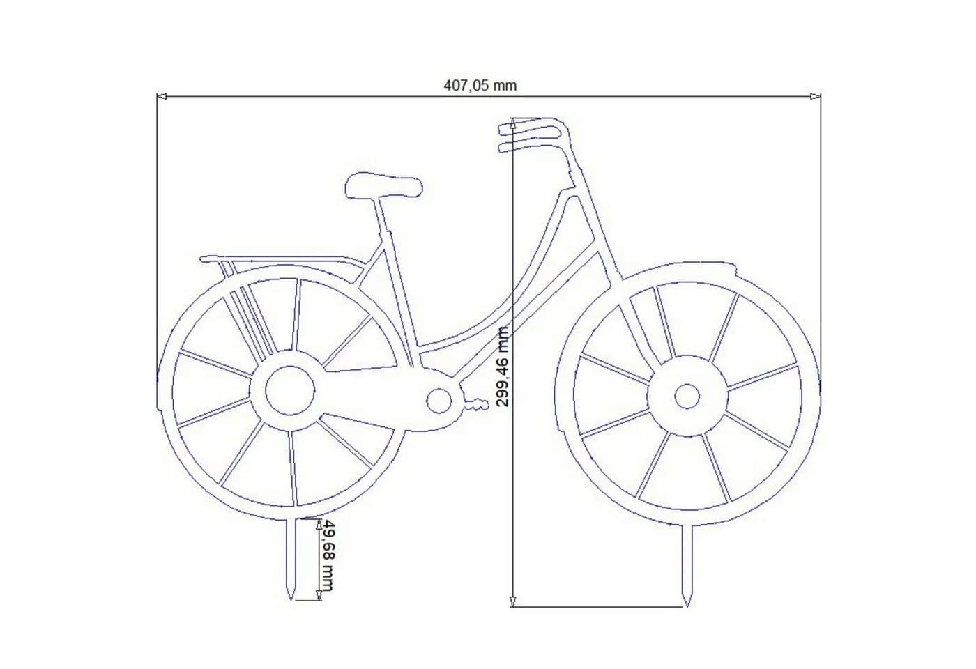 Rostikal Gartenfigur Fahrrad Deko Figur Metall, Echter Rost