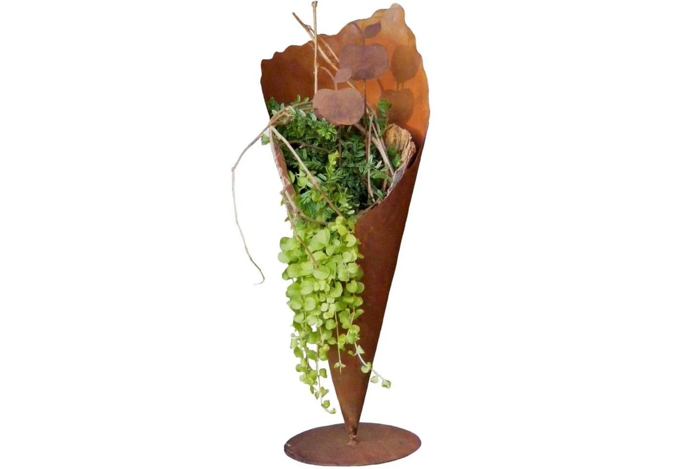 Rostikal Pflanzkübel Edelrost 40/60 – Metall Pflanzvase für Garten & Terrasse - Bild 2