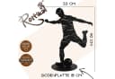 Rostikal Dekofigur Fußballspieler 40 cm Schwarz Bild 1