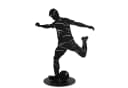 Rostikal Dekofigur Fußballspieler 40 cm Schwarz Bild 2
