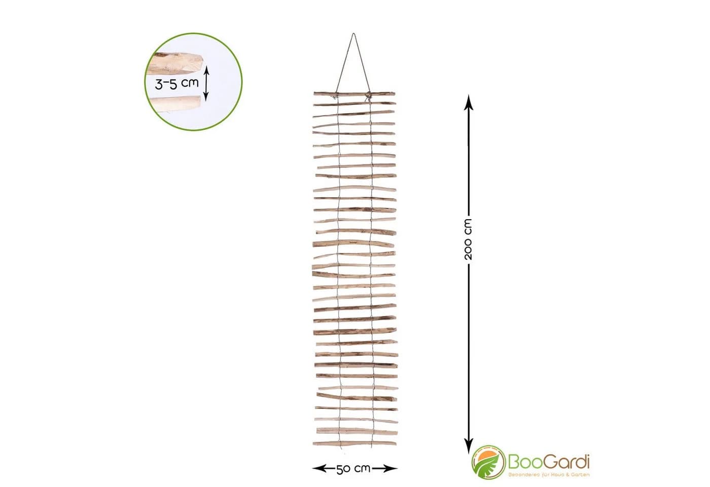 BooGardi Rankhilfe Leiter Holz 50x200cm Kletterhilfe Garten