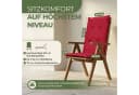 Petsation Hochlehnerauflage Florence Rot mit Schaumstoffpolster Bild 1