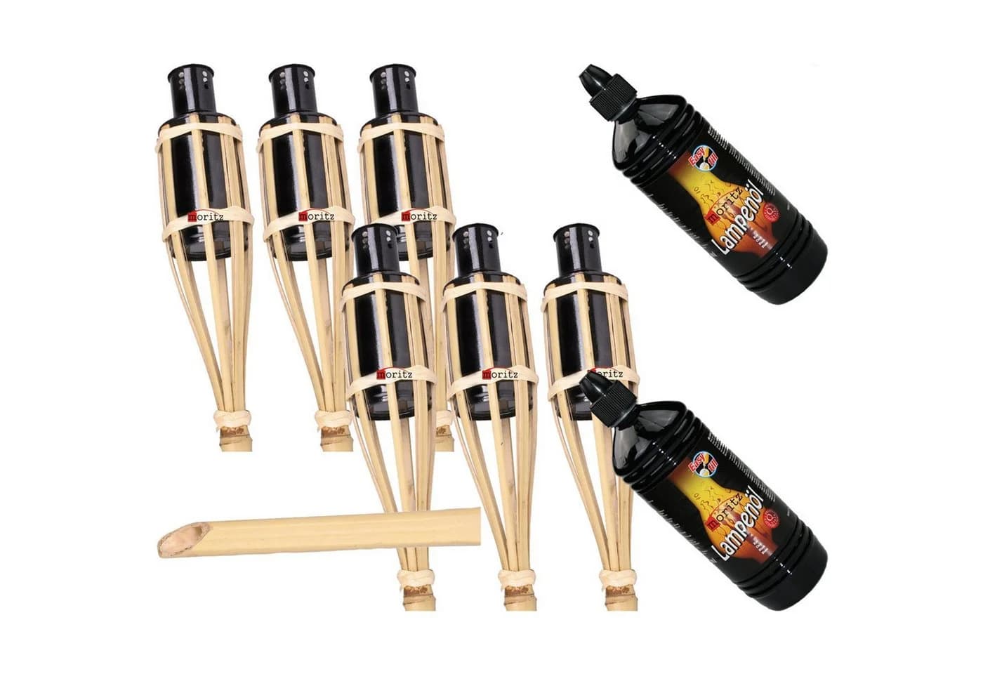 Moritz 6x Bambusfackeln 90 cm mit 2L Lampenöl - Bild 2