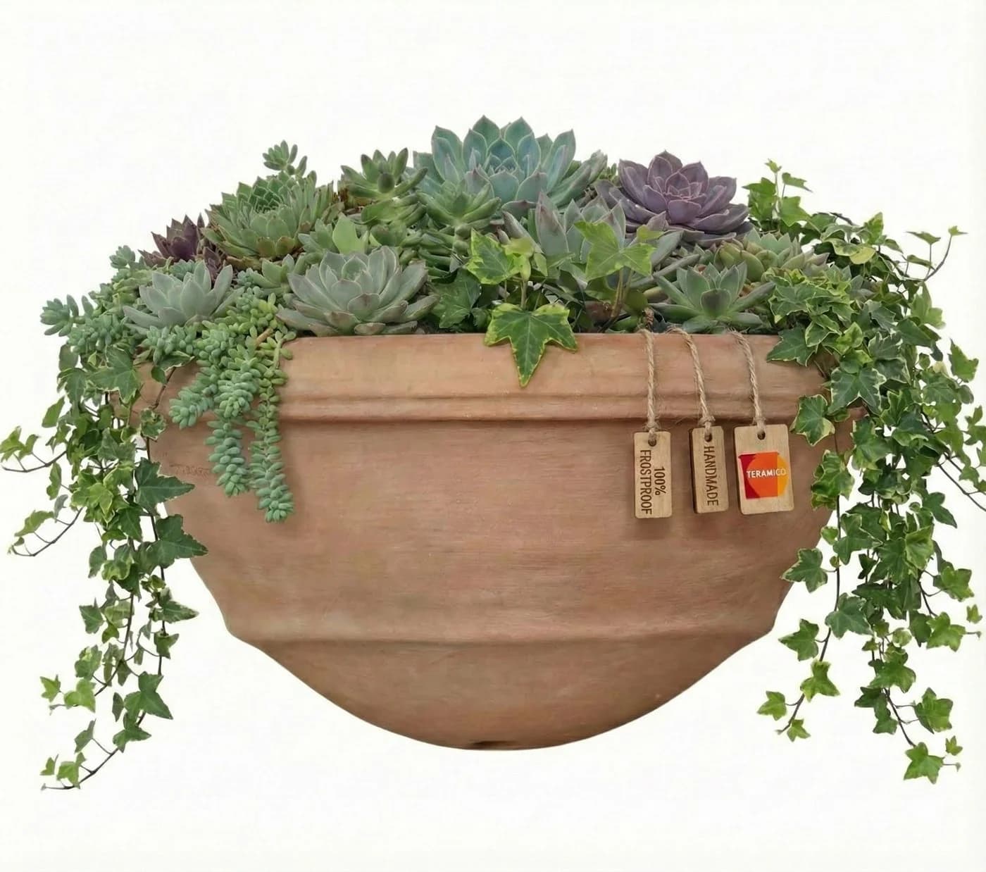 Teramico Blumentopf Wandhänger Terrakotta 41cm Frostfest - Bild 2