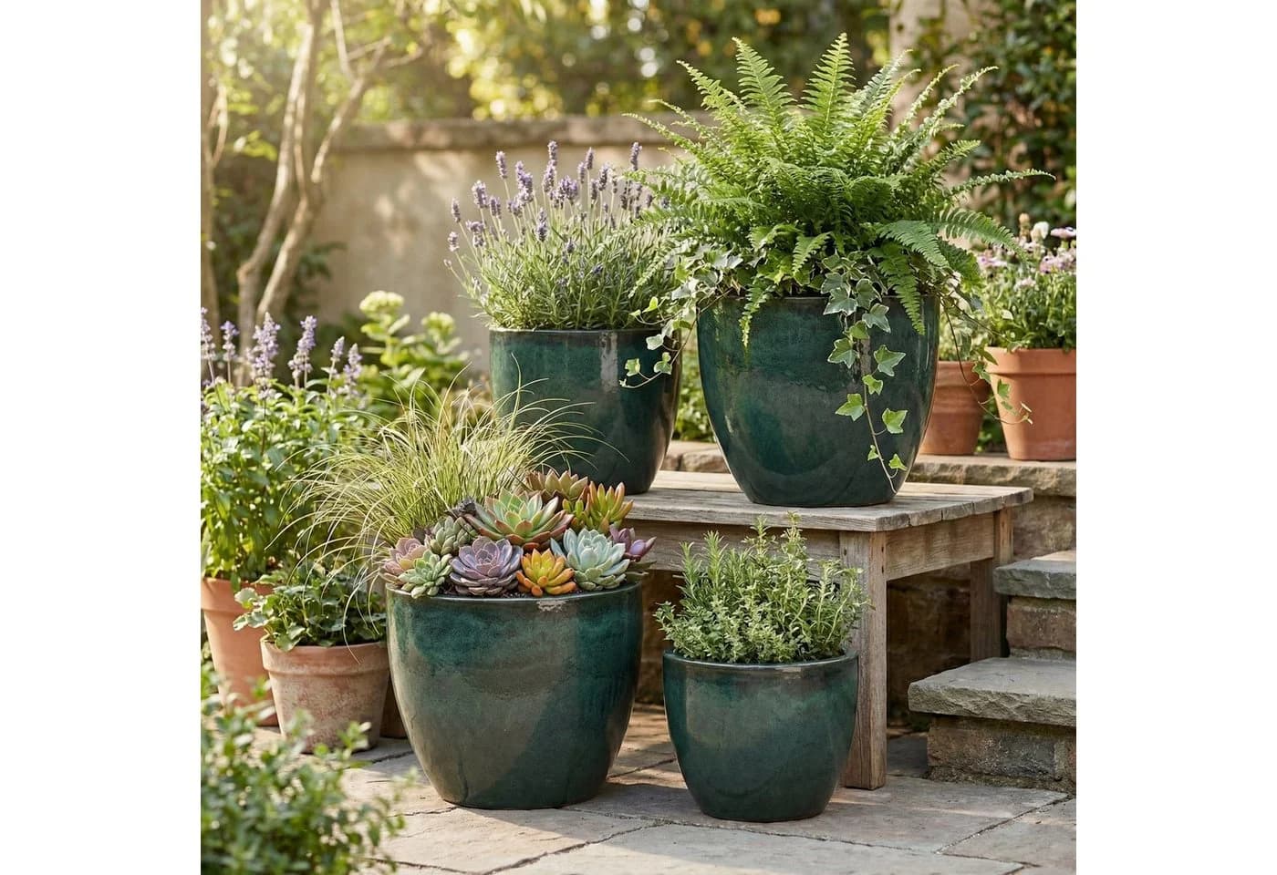 Teramico Blumentopf "Egg Pot" Moosgrün Ø 21 cm
