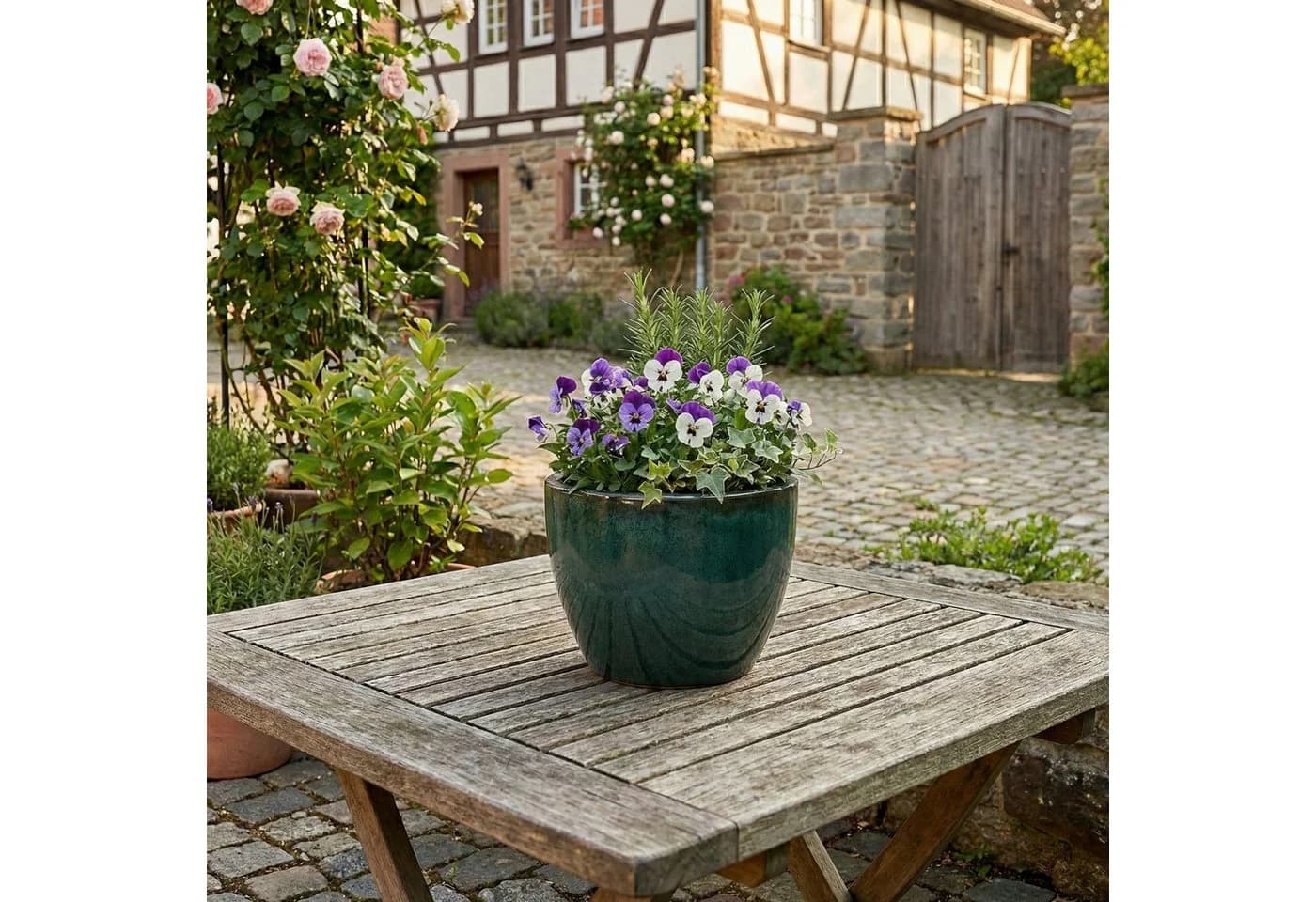 Teramico Blumentopf "Egg Pot" Moosgrün Ø 21 cm - Bild 5