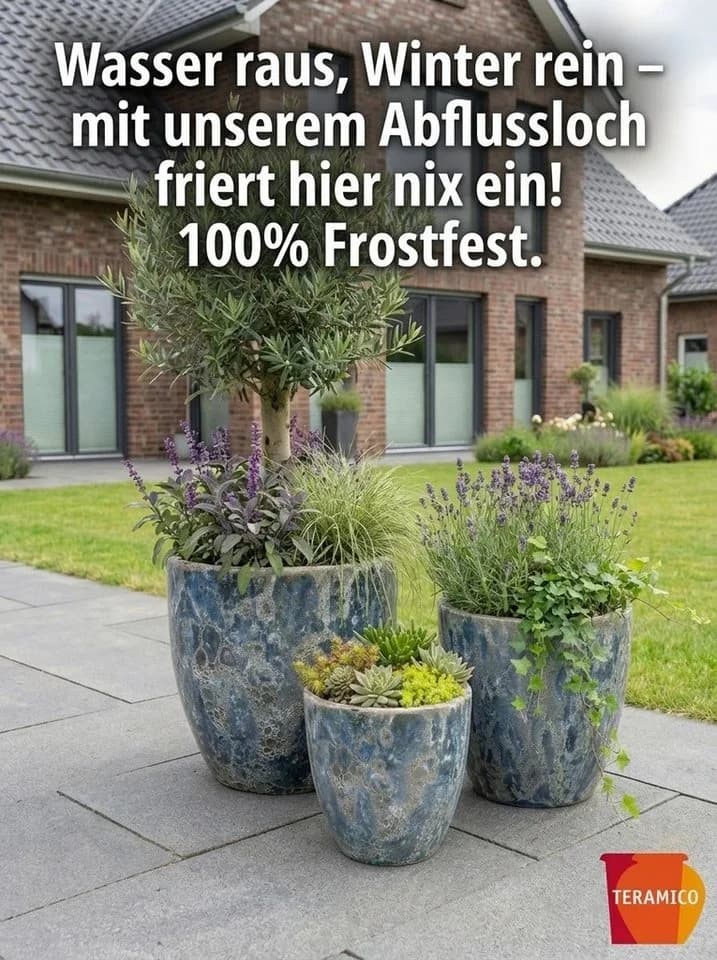Teramico Blumentopf "Egg Pot" Lava Blau Keramik - Bild 4