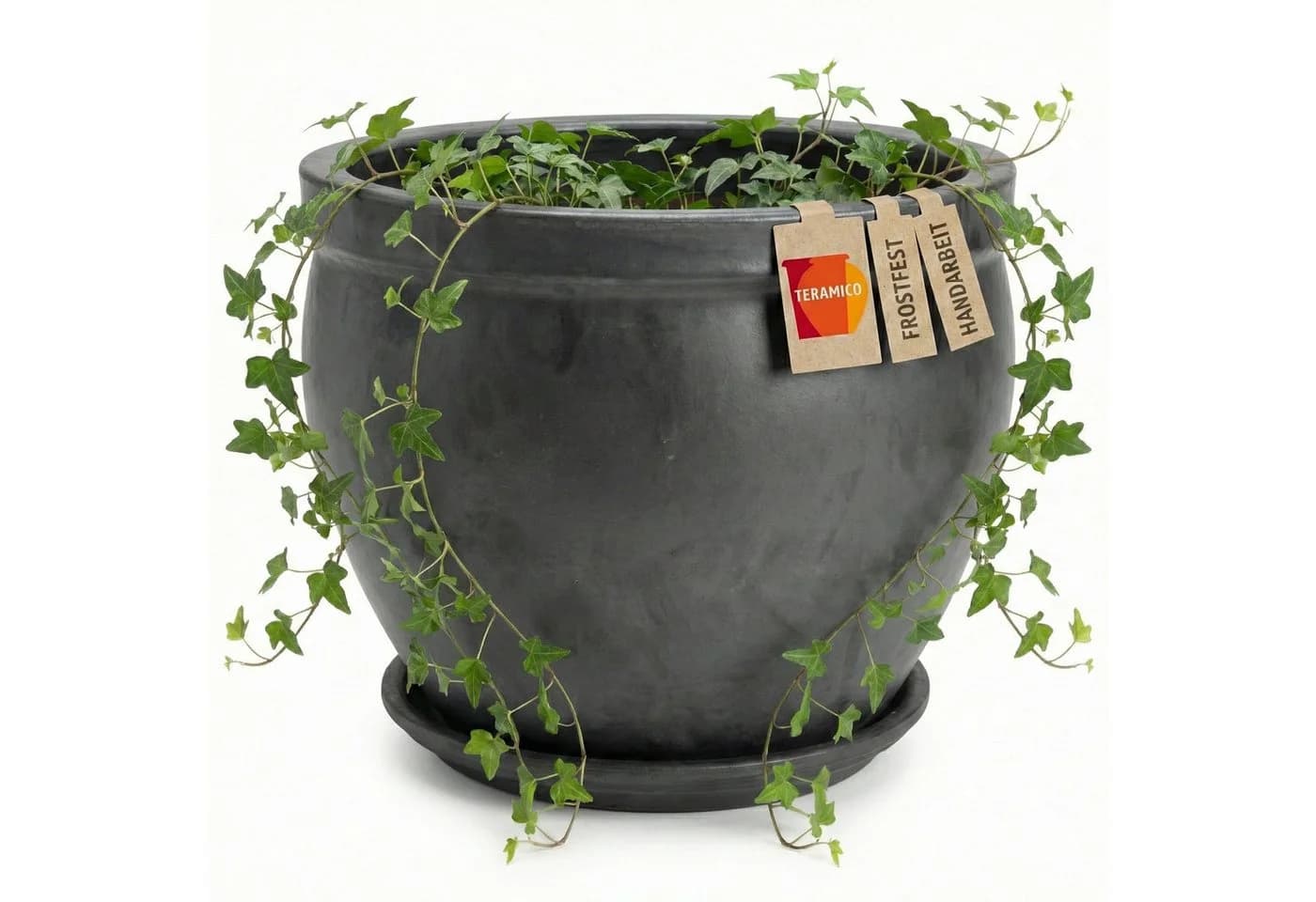 Teramico Blumentopf "Tall" Ø 21 cm Anthrazit Keramik - Bild 2