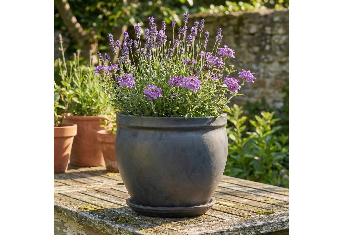 Teramico Blumentopf "Tall" Ø 21 cm Anthrazit Keramik - Bild 4