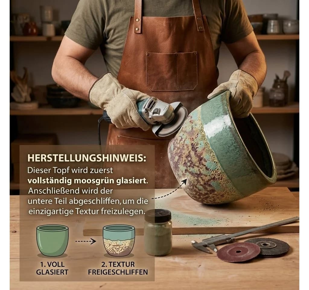 Teramico Pflanztopf Keramik Antik Grün Ø 21 cm