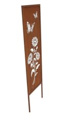 Dekoleidenschaft Gartenstecker Blumen Schmetterlinge Echtrost Finish Metalldeko Bild 3