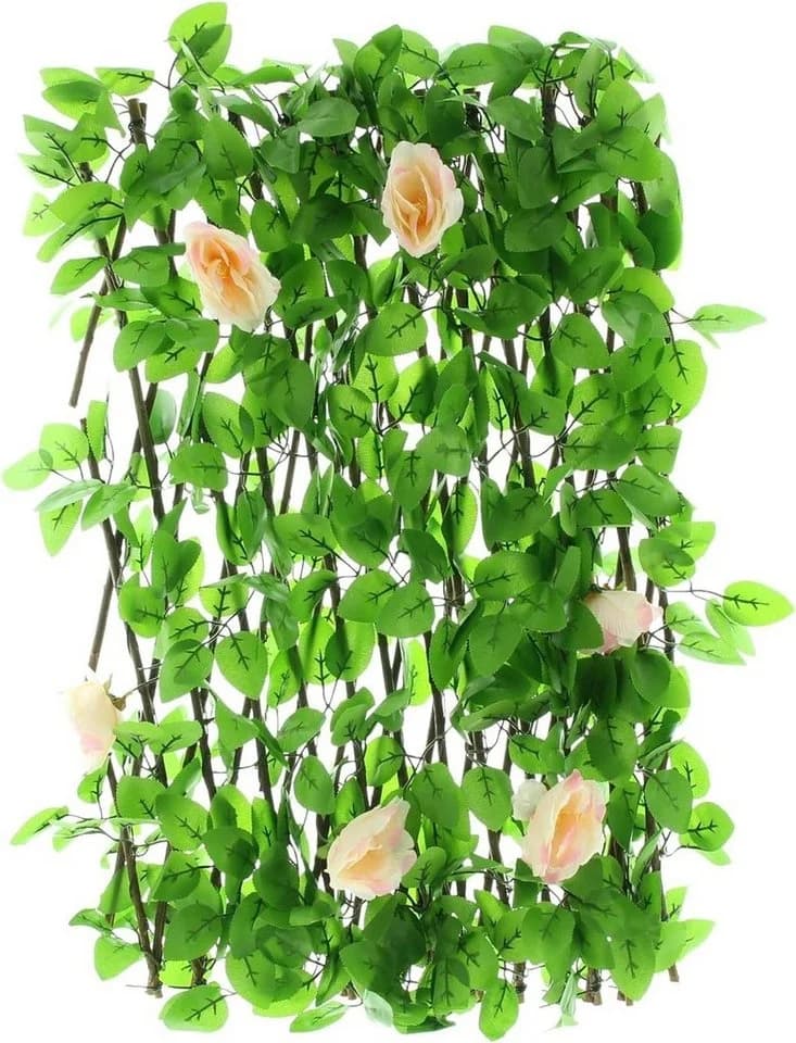 Dekoleidenschaft Weidenzaun Dekozaun Rose Grün - Bild 3