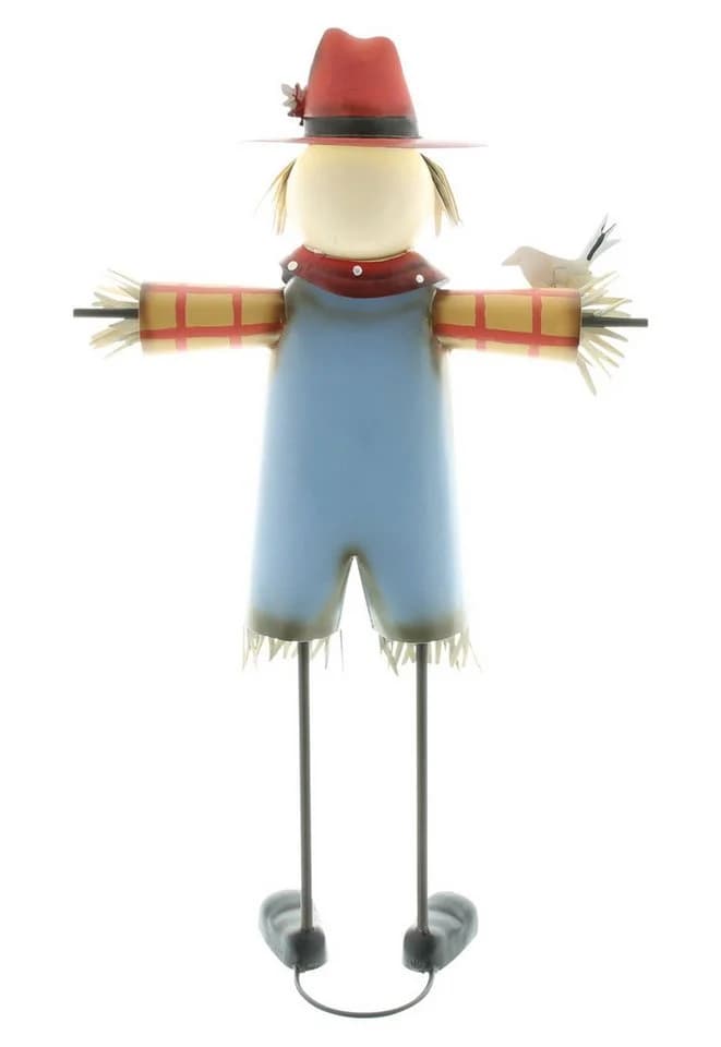 Dekoleidenschaft Gartenfigur Vogelscheuche Metall Bunt 76 cm - Bild 3