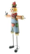 Dekoleidenschaft Gartenfigur Vogelscheuche Metall Bunt 76 cm Bild 4