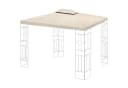 habeig Pavillon-Ersatzdach 3x4m Beige PVC Wasserdicht Bild 2
