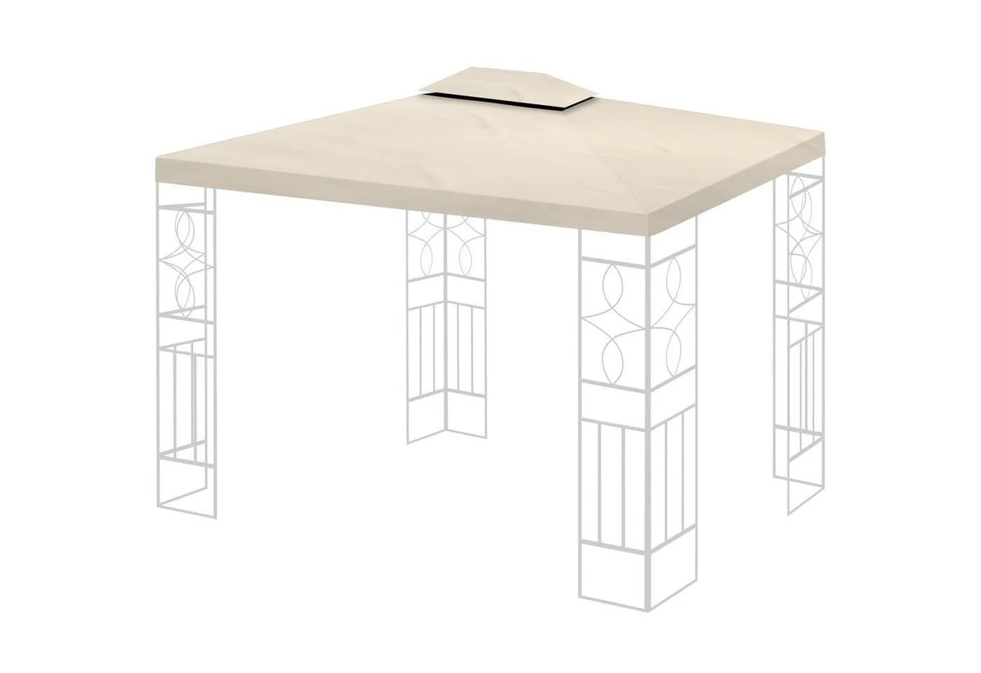habeig Pavillon-Ersatzdach 3x4m Beige PVC Wasserdicht - Bild 2