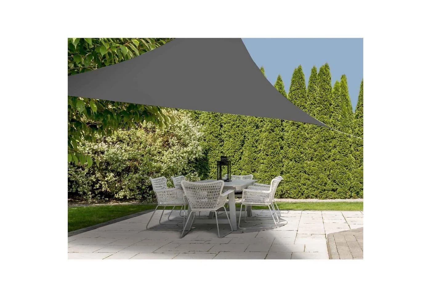 HAC24 Sonnensegel Dreieck 3x3x3m Wasserabweisend Dunkelgrau Polyester - Bild 2