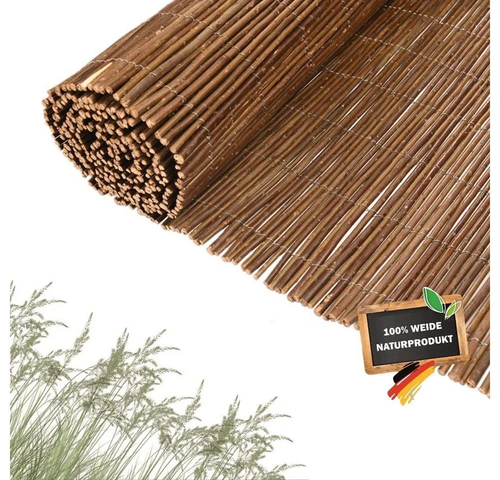 Coradoma Weidenzaun Weidenmatte Sichtschutz Zaun Natur - Bild 2