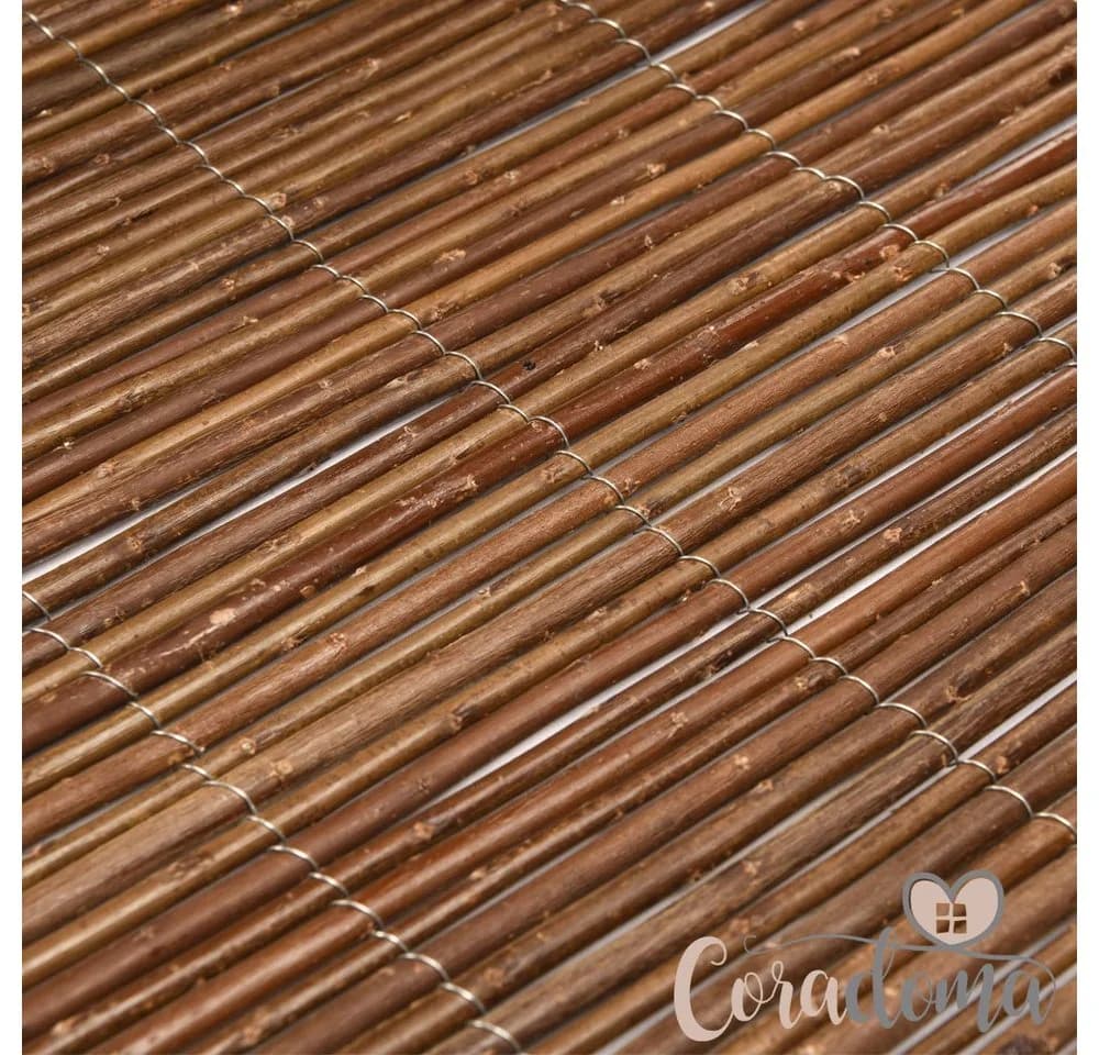 Coradoma Weidenzaun Weidenmatte Sichtschutz Zaun Natur - Bild 3