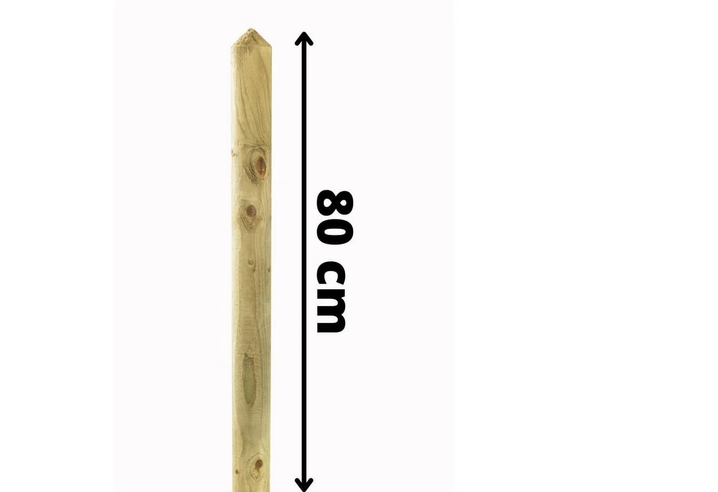 Mega-Holz Zaunlatten-Paket Halbpalisade Kiefer 80cm 40-Stück Grün - Bild 4
