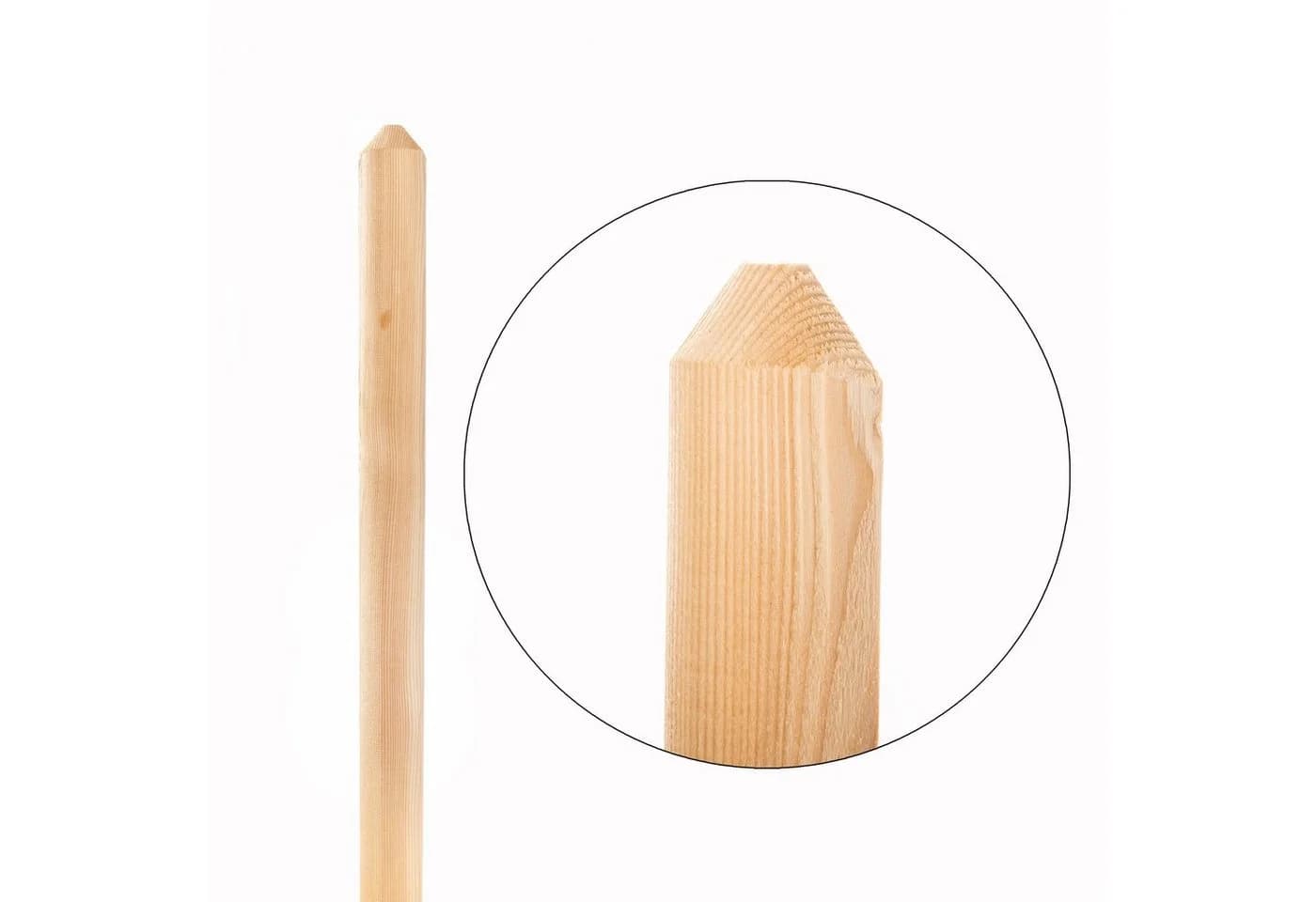 Mega-Holz Zaunlatten-Paket Mallorca Lärche Halbpalisade 6x80cm 20St - Bild 2