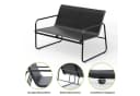 Mondeer Balkonset Gartenmöbel Set 4-tlg Schwarz/Beige Bild 5