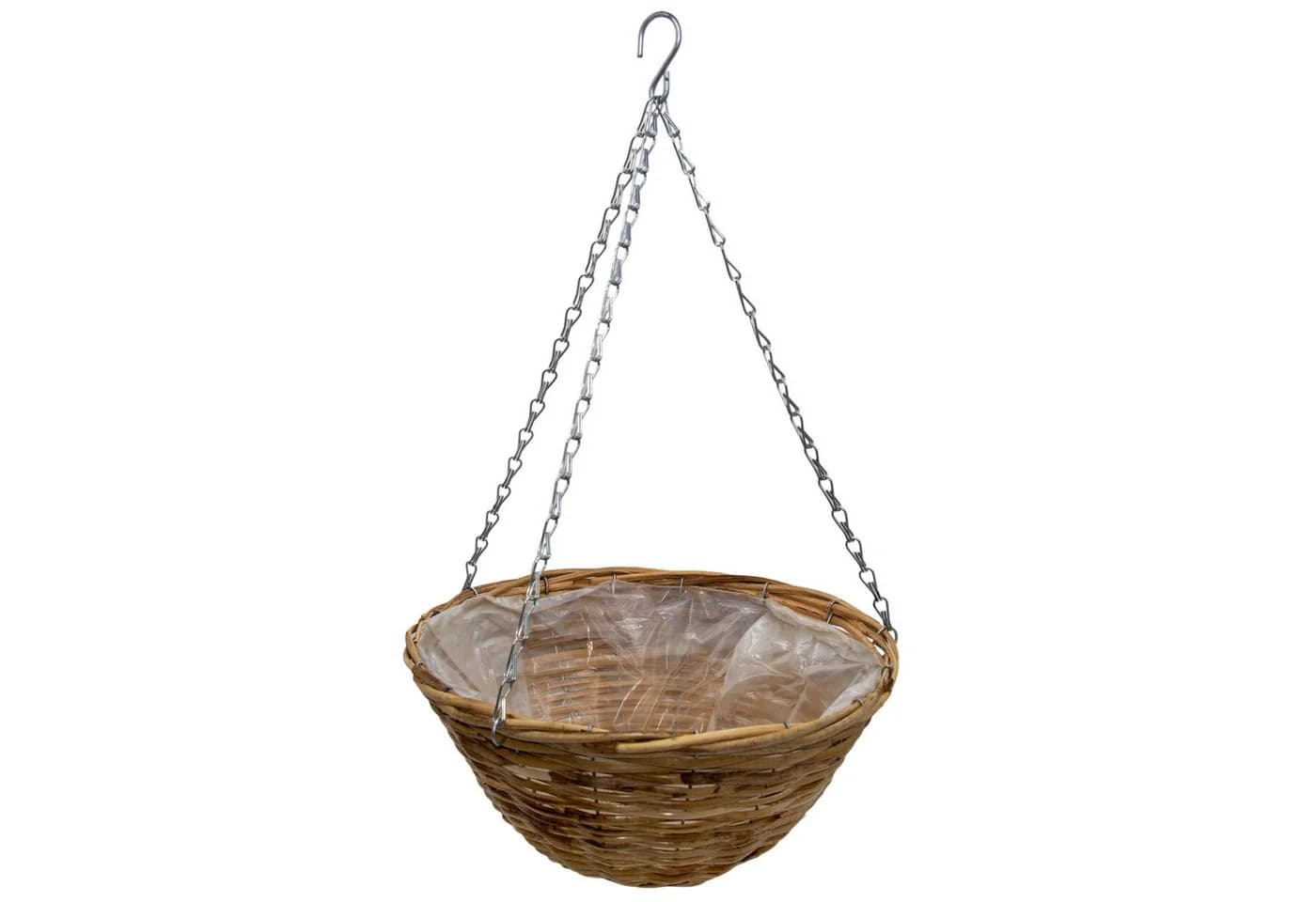 Spetebo Hängekorb aus Weide mit Kette - Pflanzkorb Ø 35 cm - Bild 2