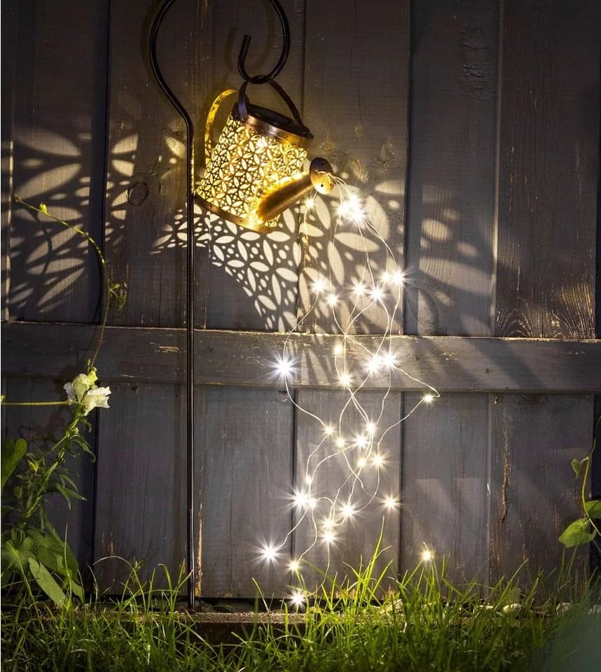 Spetebo LED Solar Gießkanne mit Erdspieß - 40 LED warm weiß - Bild 2