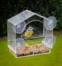 Spetebo Transparentes Fenster-Vogelhaus mit Saugnäpfen und Sitzstange Bild 3