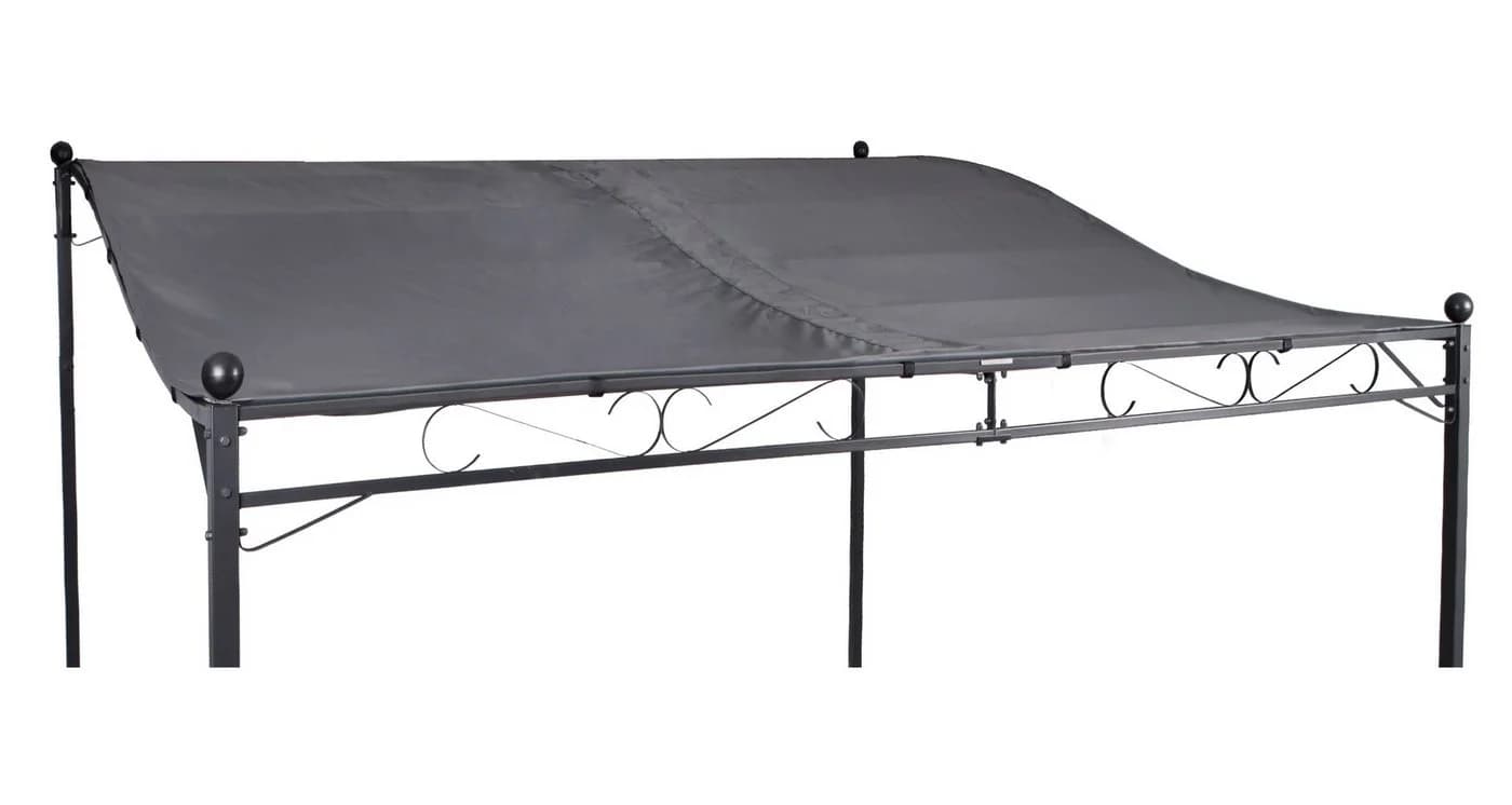 Spetebo Ersatzdach Anbaupavillon Grau 300x250 cm mit Klettverschluss - Bild 2