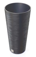Spetebo Blumentopf Anthrazit Rillen Design Kunststoff Bild 3