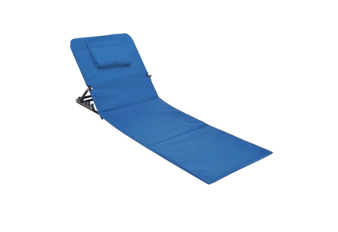 Spetebo Strandliege Blau mit verstellbarer Rückenlehne und Kopfkissen - Bild 2