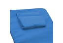 Spetebo Strandliege Blau mit verstellbarer Rückenlehne und Kopfkissen Bild 3