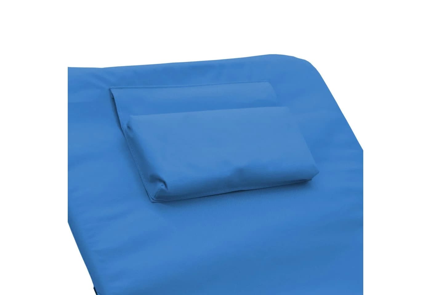 Spetebo Strandliege Blau mit verstellbarer Rückenlehne und Kopfkissen - Bild 3