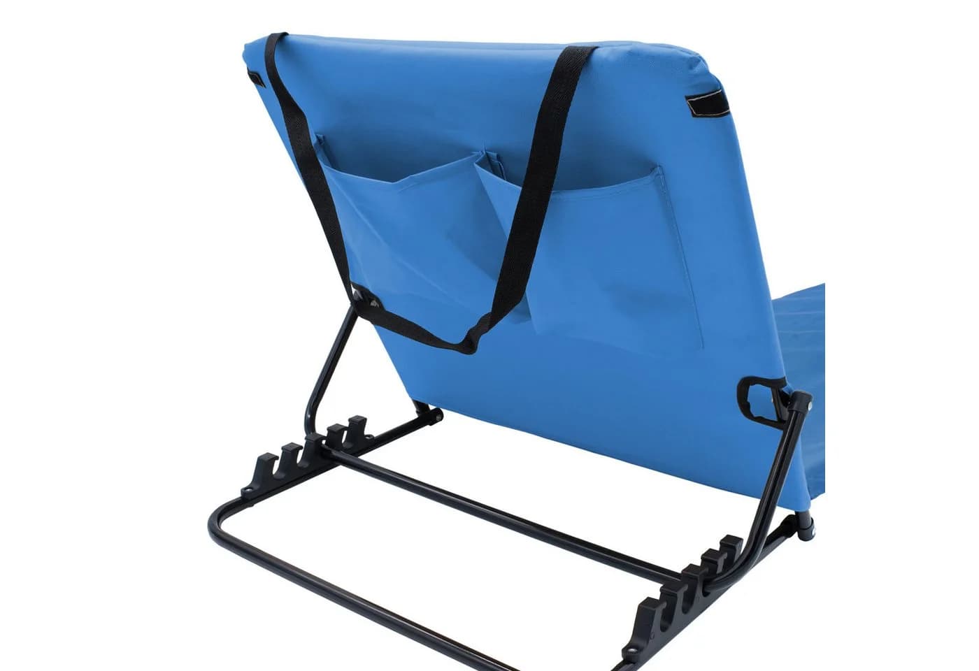 Spetebo Strandliege Blau mit verstellbarer Rückenlehne und Kopfkissen - Bild 4